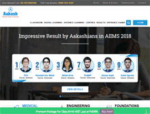 Tablet Screenshot of kolkata.aakash.ac.in